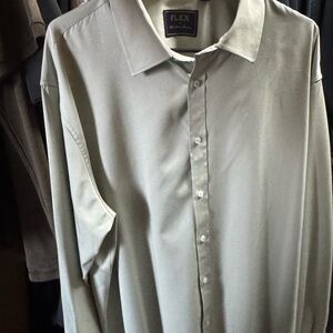 Flex Men's Classic Sage Green Button Down Shirt